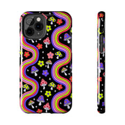 Groovy Mushroom Rainbow Tough Phone Case LavenderCeleste