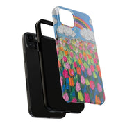 Rainbow Tulip Field Tough Phone Case LavenderCeleste