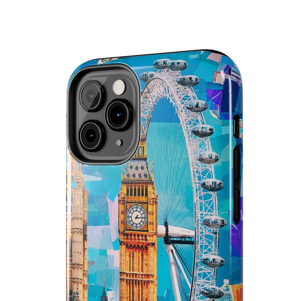 London Big Ben Collage Tough Phone Case – Vibrant City Pop Art Design