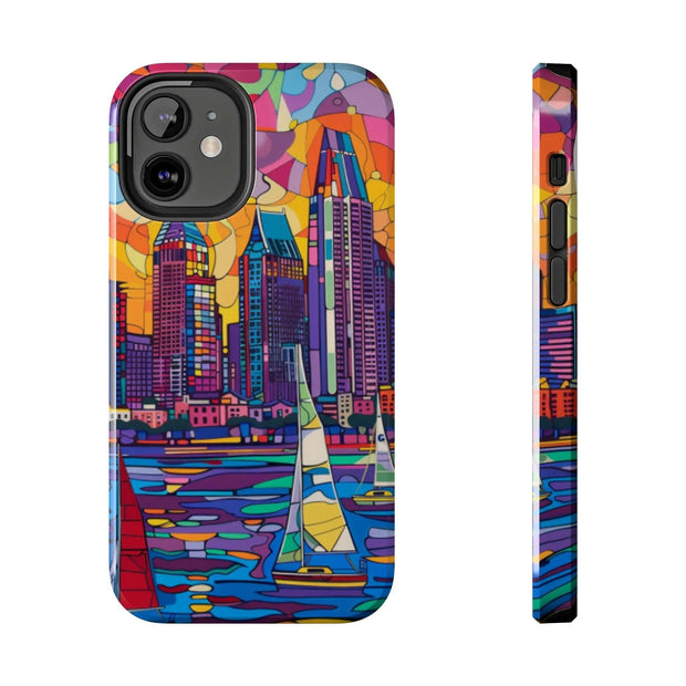 San Diego Skyline Pop Art Tough Phone Case LavenderCeleste