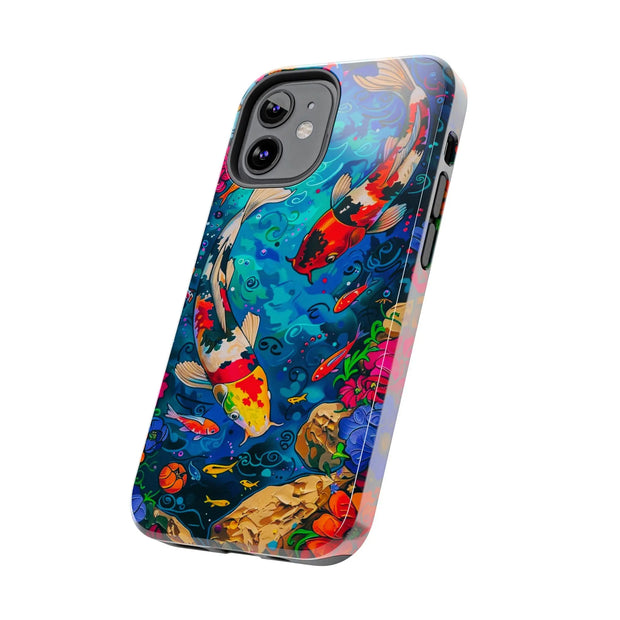 Vibrant Koi Pond Pop Art Tough Phone Case