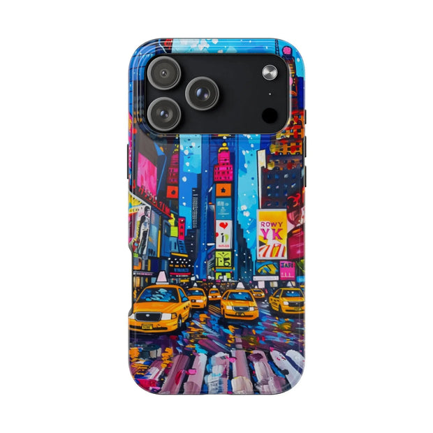 Times Square NYC Pop Art Tough Phone Case LavenderCeleste