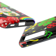 Lucky Symbols Tough Phone Case – 777 Dice Rainbow Maneki Neko Design - LavenderCeleste