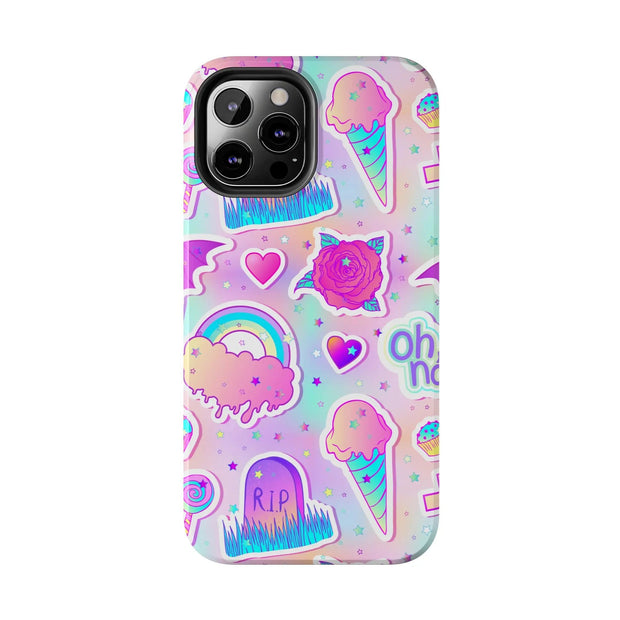 Pastel Goth Kawaii Graveyard Tough Phone Case LavenderCeleste