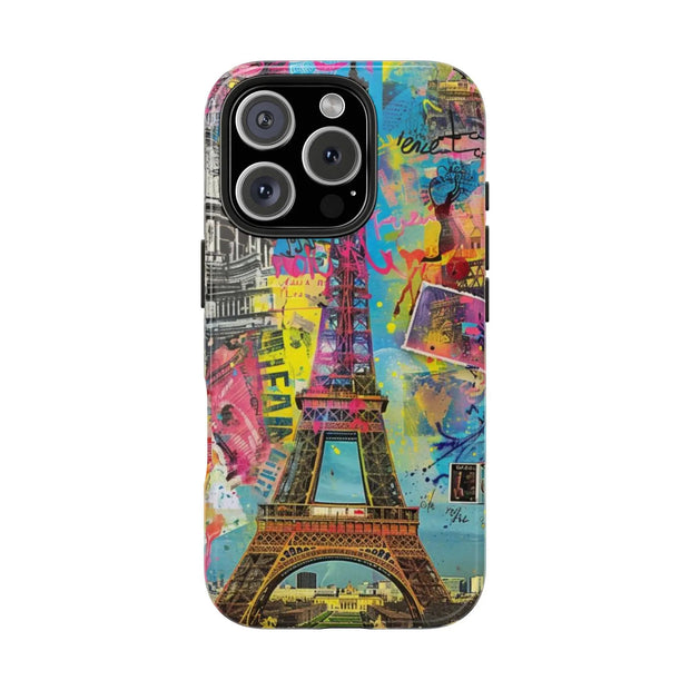 Paris Street Art Collage Tough Phone Case LavenderCeleste