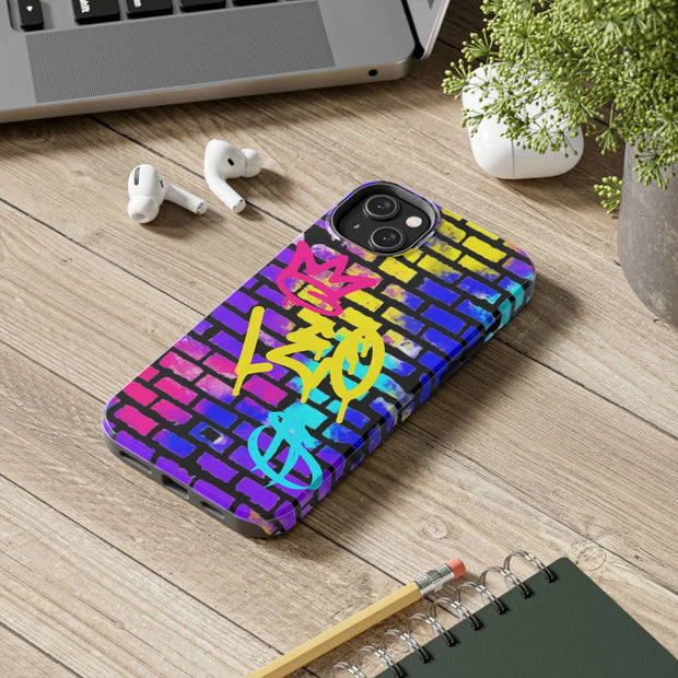 Leo Zodiac Graffiti Tough Phone Case – Vibrant Street Art Zodiac Design