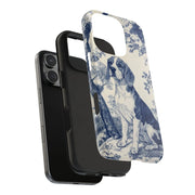 Blue Toile Beagle Country Scenic Tough Phone Case LavenderCeleste