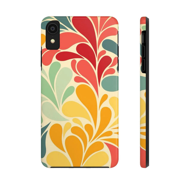 Vintage Retro 70s Abstract Groovy Tough Phone Case LavenderCeleste