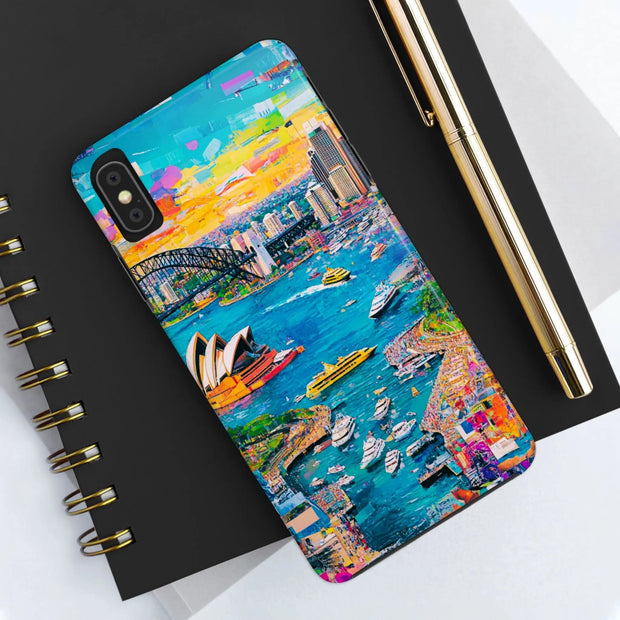 Sydney Collage Skyline Art Tough Phone Case LavenderCeleste