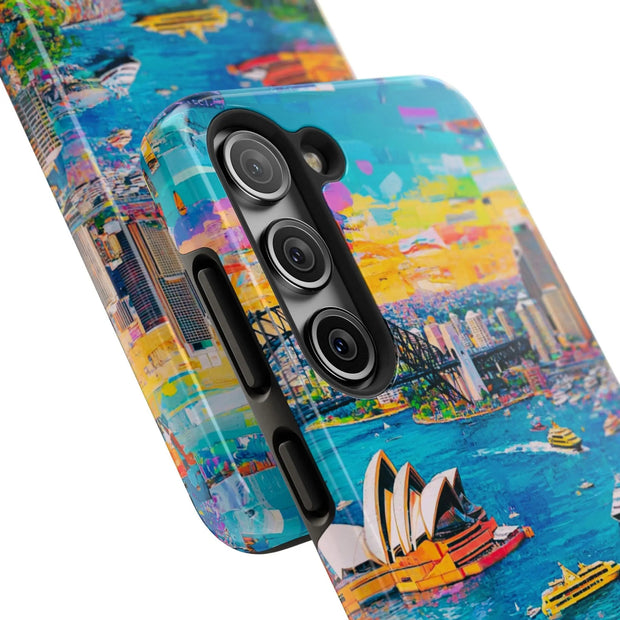 Sydney Collage Skyline Art Tough Phone Case LavenderCeleste