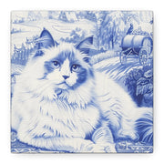 Ragdoll Toile Matte Canvas Art Print LavenderCeleste