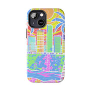 South Beach Miami Mosaic Art Tough Phone Case LavenderCeleste