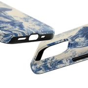 Blue Toile German Shepherd Scenic Tough Phone Case LavenderCeleste