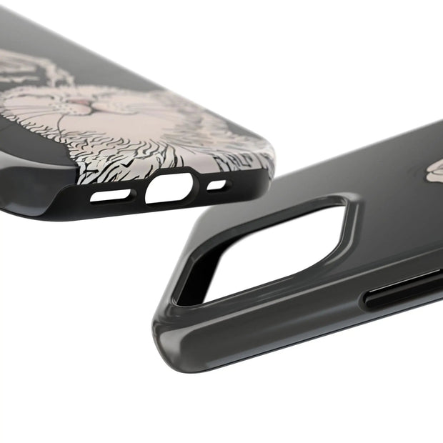 Skeleton Scratch Cat Gothic Humor Tough Phone Case LavenderCeleste