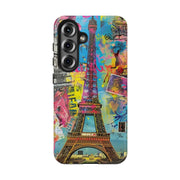 Paris Street Art Collage Tough Phone Case LavenderCeleste