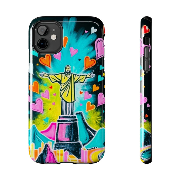 Rio de Janeiro Neon Pop Art Tough Phone Case LavenderCeleste