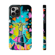 Rio de Janeiro Neon Pop Art Tough Phone Case LavenderCeleste