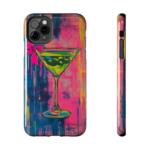 Neon Martini Pop Art Tough Phone Case Printify