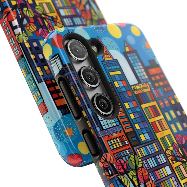 Upper Eastside NYC Pop Art Tough Phone Case LavenderCeleste