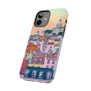 Lisbon Portugal Tough Phone Case – Pastel City Skyline Aesthetic