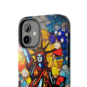 Statue of Liberty Mosaic Art Tough Phone Case LavenderCeleste