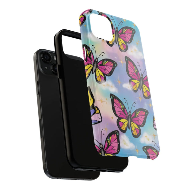 Retro Pop Art Butterfly Sky Tough Phone Case