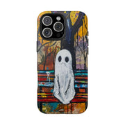 Sad Ghost on Park Bench Abstract Art Phone Case LavenderCeleste