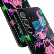 Kawaii Gothic Succubus Neon Heart Tough Phone Case