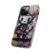 Goth Street Cat Pop Art Graffiti Tough Phone Case LavenderCeleste