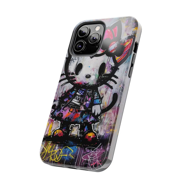 Goth Street Cat Pop Art Graffiti Tough Phone Case LavenderCeleste
