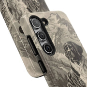 Saint Bernard Toile de Jouy Vintage Tough Phone Case LavenderCeleste