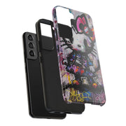 Goth Street Cat Pop Art Graffiti Tough Phone Case LavenderCeleste