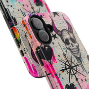 Skull Occult Neon Drip Pastel Goth Tough Phone Case LavenderCeleste