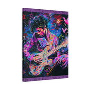 Electric Purple Guitar Legend Matte Canvas Art Printify