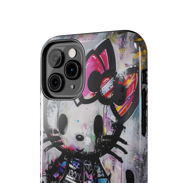 Goth Street Cat Pop Art Graffiti Tough Phone Case LavenderCeleste