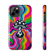 Psychedelic Rainbow Mushroom Art – Trippy Tough Case Printify