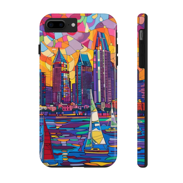 San Diego Skyline Pop Art Tough Phone Case LavenderCeleste