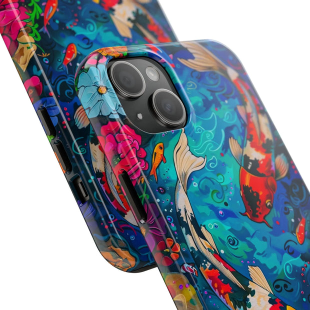 Vibrant Koi Pond Pop Art Tough Phone Case