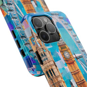 London Big Ben Collage Tough Phone Case – Vibrant City Pop Art Design