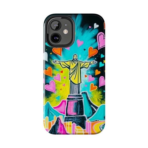 Rio de Janeiro Neon Pop Art Tough Phone Case LavenderCeleste