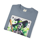 The Shit Stirrer Witch Skeleton Comfort Colors Tee LavenderCeleste