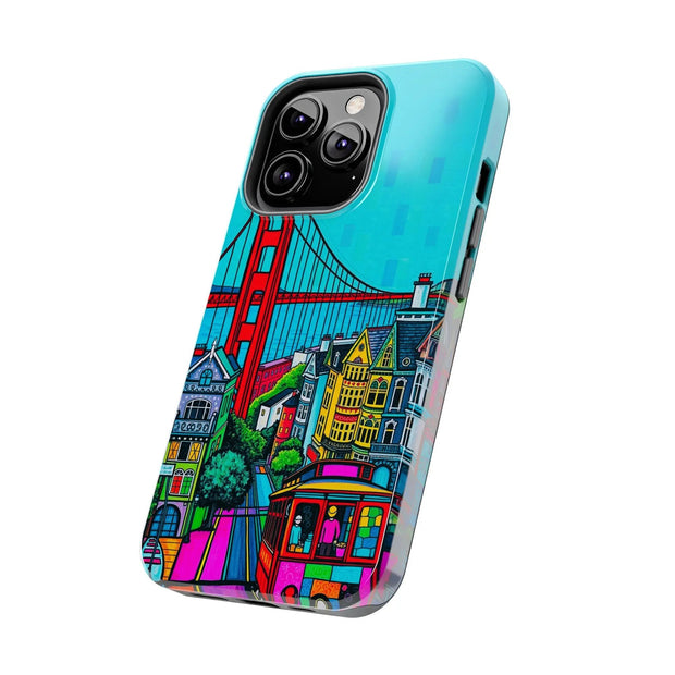 San Francisco Pop Art Colorful City Tough Phone Case LavenderCeleste