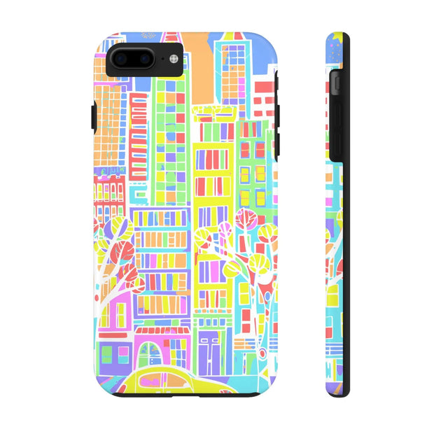 Upper East Side Pastel City Tough Phone Case LavenderCeleste