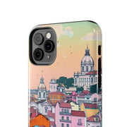 Lisbon Portugal Tough Phone Case – Pastel City Skyline Aesthetic
