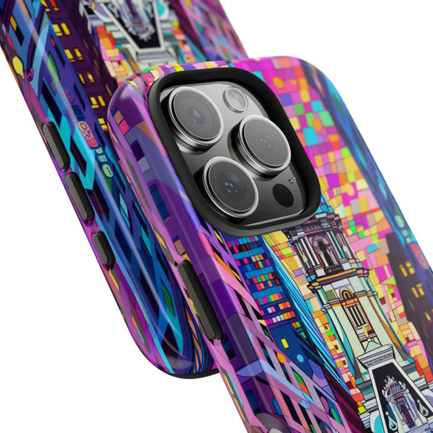 Philadelphia Pop Art Skyline Tough Phone Case LavenderCeleste