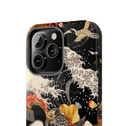 Golden Geisha Wave Japanese Art Tough Phone Case