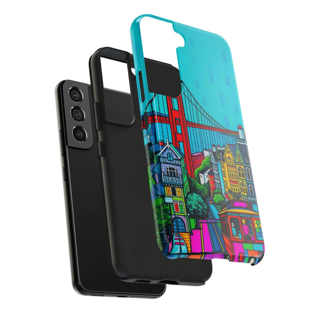 San Francisco Pop Art Colorful City Tough Phone Case LavenderCeleste
