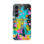 Rio de Janeiro Neon Pop Art Tough Phone Case LavenderCeleste