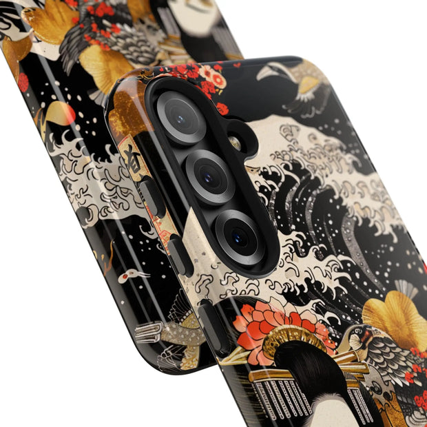 Golden Geisha Wave Japanese Art Tough Phone Case
