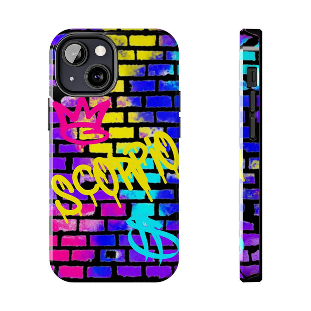 Scorpio Graffiti Wall Zodiac Tough Phone Case LavenderCeleste